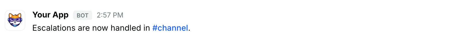 A channel link — how it renders in Repzo Chat