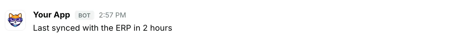 A relative time — how it renders in Repzo Chat