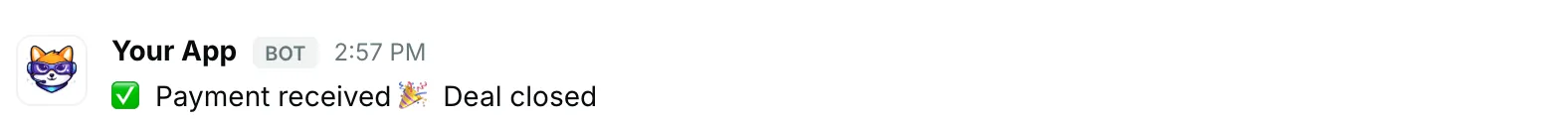 Status emoji — how it renders in Repzo Chat
