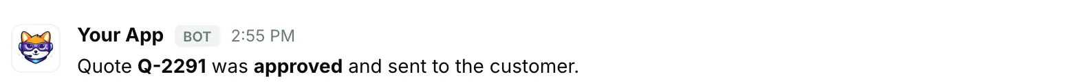 A section with text — how it renders in Repzo Chat